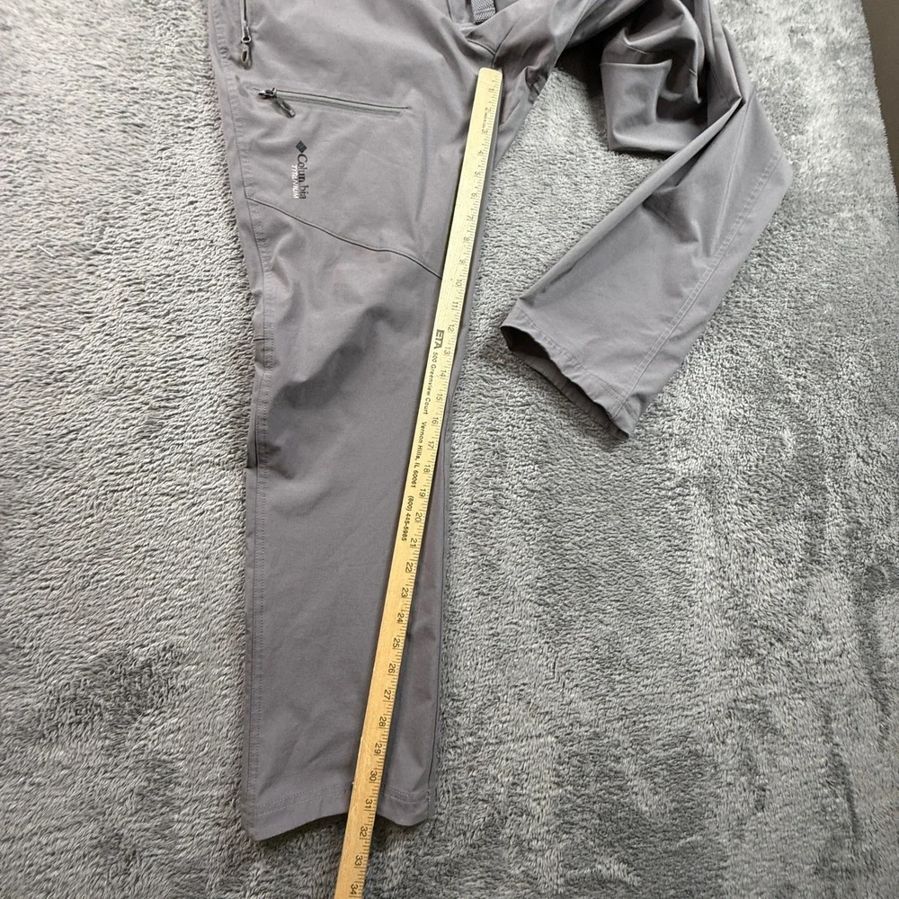Columbia Titan Pass Pants Mens 36x32 Gray Belted Titanium Hiking AO0317